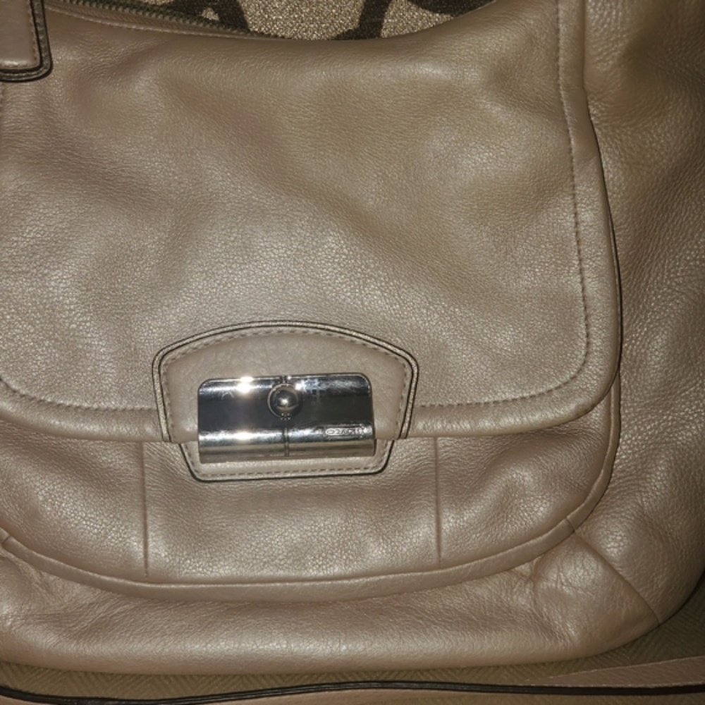 Coach Kristin Leather Hobo in luminescent platinum